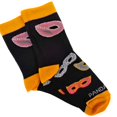 thumbnail image 3 of Masquerade Mask Socks with Orange Trim (Ages 3-7), 3 of 3