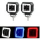 thumbnail image 2 of Par Faros Auxiliares Led Ojos De Ángel Niebla Led Moto Luces, 2 of 8