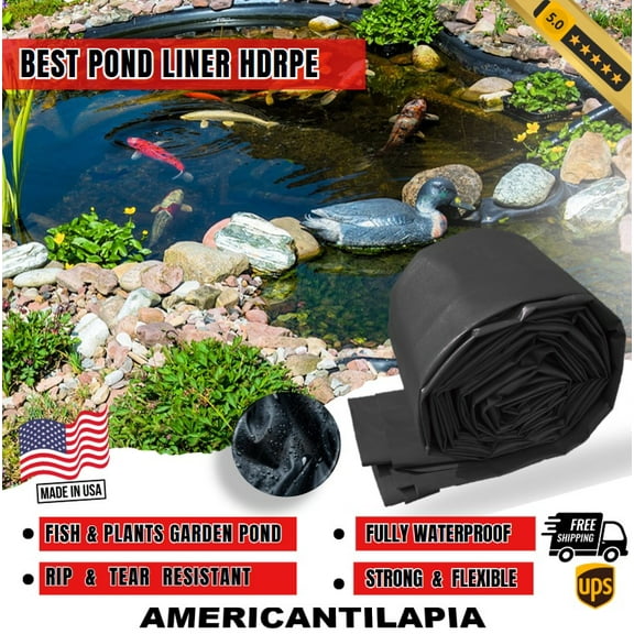 20x22 ft Pond Liner, Ultimate HDRPE, Tearproof and Easy to Install,waterproof & strong, Free Delivery!
