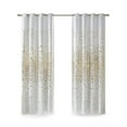 thumbnail image 2 of INTELLIGENT DESIGN Curtains Modern Blackout Metallic Animal Print, 50 x 84", White, 2 of 5