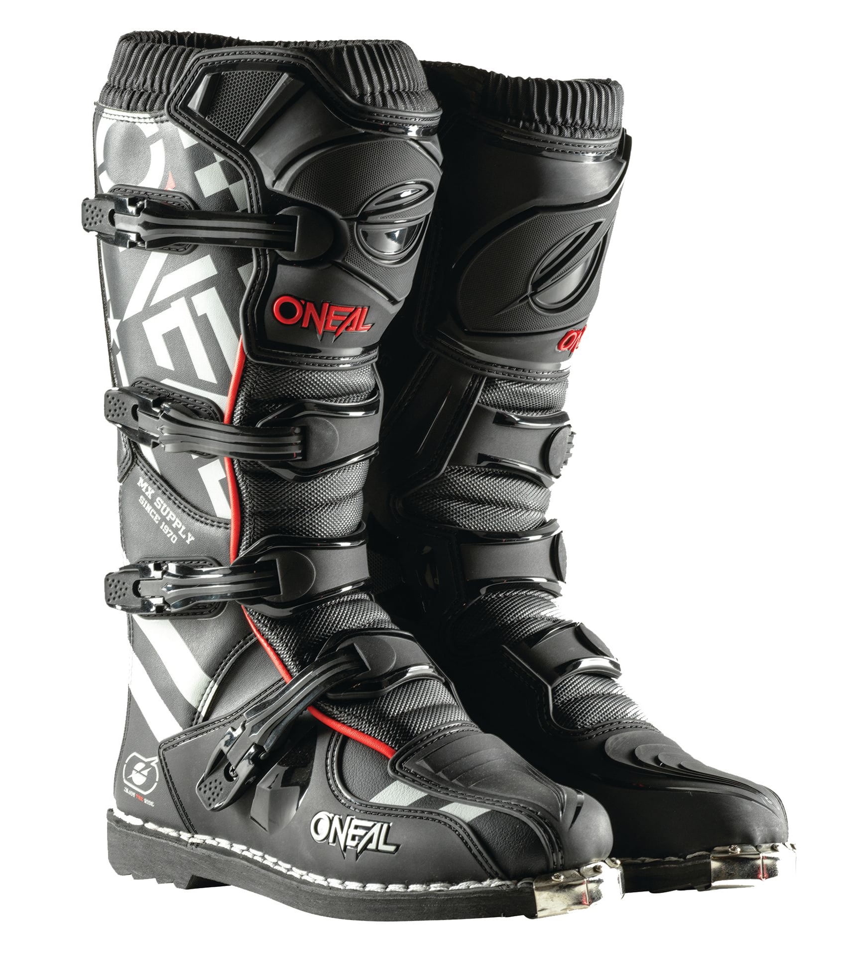 O'Neal Element Motorcycle Boots Off-Road MX Motocross Black Size 10 US 43 Euro 