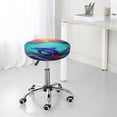 thumbnail image 7 of Honeii Hawaiian Island Dolphin Bar Stool Covers – Perfect Fit for 12" to 14" Round Stools, Crease-Resistant, Stretchy, Washable & Dustproof Seat Slipcovers-14 inch, 7 of 7