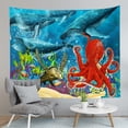 thumbnail image 2 of Tapiz de pared con forma de pulpo marino, 150 x 130 cm, microtela de fibra, 2 of 2