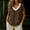 Coffee, variant on Women's V Neck Short Sleeve Linen Blouse Dressy Crochet Lace Collar Casual Loose Fit Summer Tunic Top for Vacation