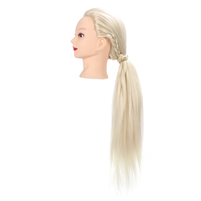 Hairdresser Training Head, Practical Hand Feel Mannequin Head Convenient For Hairdressing Training Purple,Beige,Sky Blue