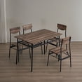 thumbnail image 4 of Ktaxon 5 Pieces Dining Table and Chair Set, Breakfast Diner Table Set with 4 Chairs and Shelf for Kitchen Dining Room, Natural Wood, 4 of 8