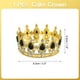 thumbnail image 2 of Toppers de pastel en mini corona Uxcell, tiara de aleación de reina y princesa con cristal para decoración de pastel de cumpleaños, dorado/negro, 2 of 6