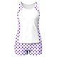 thumbnail image 5 of Ropa Interior Y Sujetadores Conservadores de Dos Piezas Conjunto de Traje de Baño con Sujetador Acolchado sin Mangas Cuello Redondo Traje de Baño Impreso Casual, 5 of 9