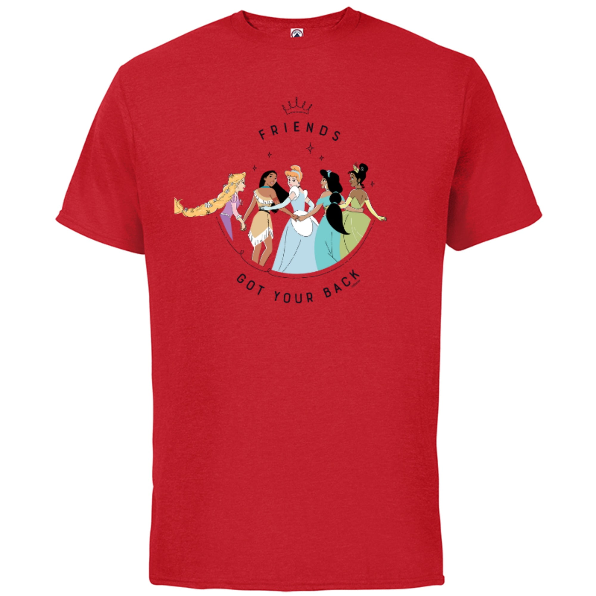 Disney Princess Friends Got Your Back Short Sleeve Cotton T Shirt For Adults Customized Red Walmart Com