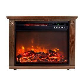 Chimneyfree Rolling Mantel Infrared Quartz Electric Fireplace