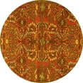 thumbnail image 1 of Ahgly Company Indoor Round Persian Yellow Traditional Area Rugs, 8' Round, 1 of 4