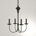 thumbnail image 3 of Colonial Candles 4 Light Chandelier In Black, 3 of 4