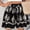 220#Black, variant on Womens Boho Shorts Fashion Floral Print Elastic High Waist Wide Leg Shorts Summer Drawstring Loose Flowy Short Pant Black 2XL