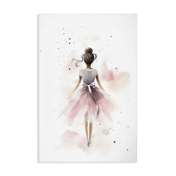 Stupell Industries Shabby Chic Speckled Ballerina View Canvas Art, 16 x 24, by Creative Studio