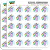 Unicorn Pony Rainbow Pink 50 1" Planner Calendar Scrapbooking Crafting Stickers