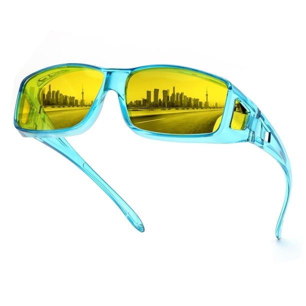Gafas de sol para conducir de noche FEISEDY Fit Over, polarizadas