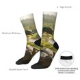 thumbnail image 4 of Vsdgher Deep Forest Stone Green Dragon Crew Socks for Men & Women, Breathable Casual Athletic Ankle Socks, 4 of 6