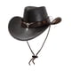 thumbnail image 5 of Accesorios de sombrero de vaquero occidental Sombrero de jazz para festival de música Escenario Actuación Playa Marrón oscuro, 5 of 8