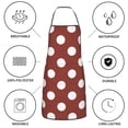 thumbnail image 6 of Sikiie Maroon And White Polka Dot Aprons for Kitchen Cooking Aprons, Chef Apron for Men Women Chef, 6 of 7