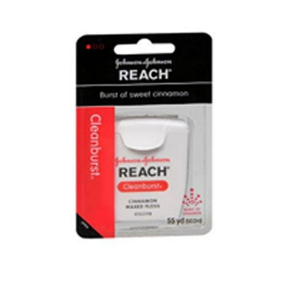 Johnson and Johnson Reach Clean Burst Waxed Floss, Cinnamon, 6 Count