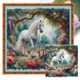 thumbnail image 1 of Kit Punto Cruz Caballo Impreso Hilo Algodón Ecológico Bordado 11CT 40x40cm, 1 of 9