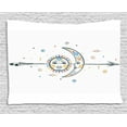 thumbnail image 1 of Farm House Decor Tapestry, Ethnic Aztec Moon Sun with Spiral Vortex Stars Sparkle Figures Occult Image, Wall Hanging for Bedroom Living Room Dorm Decor, 60W X 40L Inches, Multi, by Ambesonne, 1 of 2