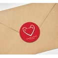 thumbnail image 3 of Darling Souvenir Round 45 Pcs Love Heart Save The Date Stickers Personalized Bride Groom Names And Date Envelope Seals - Red, 3 of 4