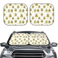 thumbnail image 2 of Balery 2 Piece Lovely Avocado Car Windshield Sun Shade|Foldable Front Windshield Shade for Car Front Window for Most Sedans SUV Truck-Small, 2 of 7