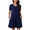 Navy Blue, variant on Anyshow Womens Summer Casual Tshirt Dress 2025 Short Sleeve Loose Swing Sundresses with Pockets
