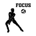 thumbnail image 2 of Sports Wall Decals for Girls Bedroom - Female Volleyball player performing Bump Pass Player DIY & Creativity Boy Girl Bedroom Wall Sticker - Size: 18 In x 20 In, 2 of 4