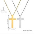 thumbnail image 2 of Collier Croix le Plus Tendance pour Hommes et Femmes Collier Pendentif Croix en Acier Inoxydable Argent, 2 of 8