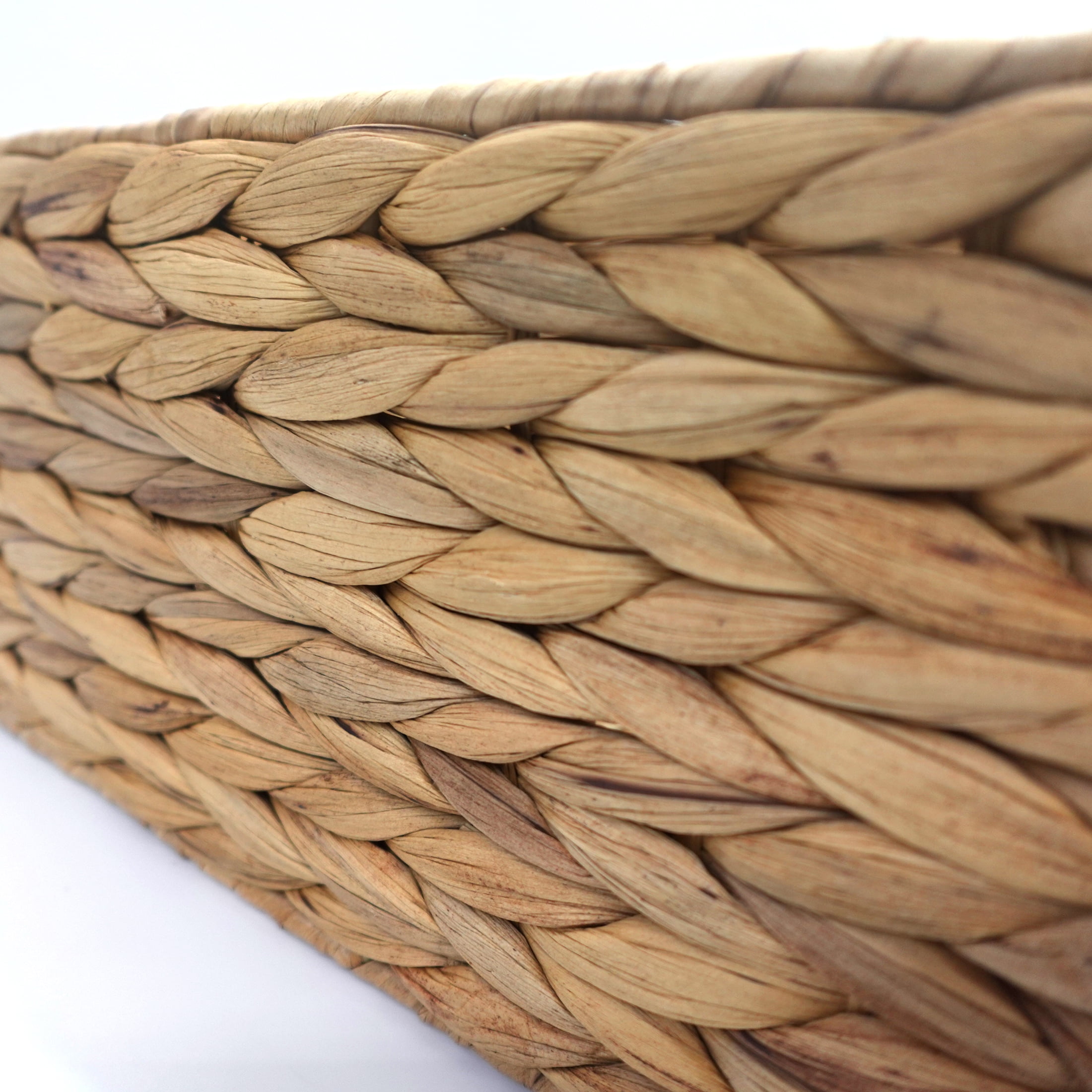 Hometrends Woven Water Hyacinth Storage Basket Collapsible, Collaspible