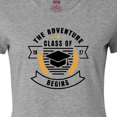 thumbnail image 4 of Inktastic Class of 2027 the Adventure Begins with Graduation Cap Women's T-Shirt, 4 of 5