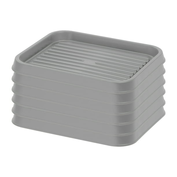 IRIS Small Shoe Tray, 6 Pack, Gray