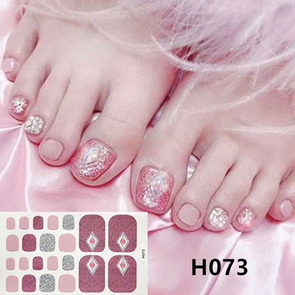 Kokovifyves Foot Stickers Foot Nail Stickers for Female DIY Nail Decoration Art
