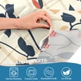 thumbnail image 5 of Yayeee Kitchen Curtains Tier Set of 2 Light Filtering 57"x36" Over Sink Window Panels, Beige Leaves Plaid, 5 of 7