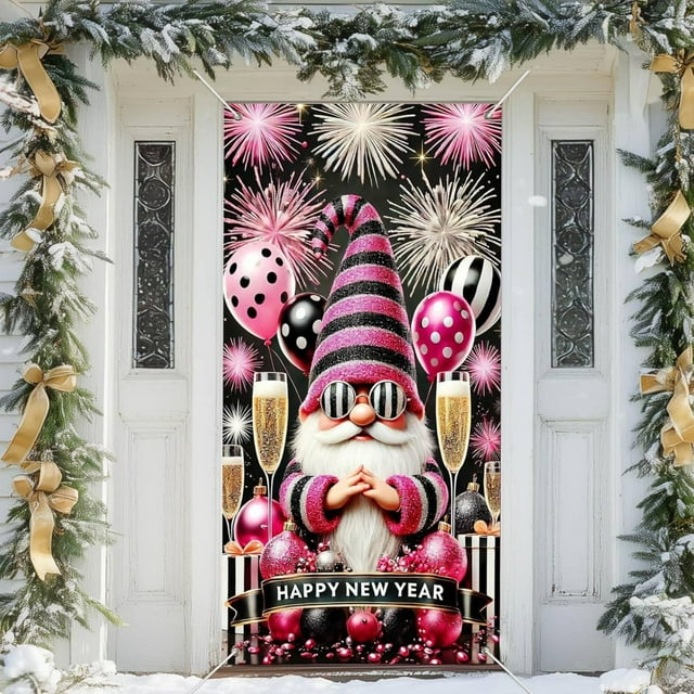 Fesfesfes Rideau de Porte Couvre-Porte, Rideau Suspendu Décoratif Festif Durable Facile à Installer pour l'Entrée de la Maison Décoration des Fêtes