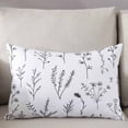 thumbnail image 3 of Natural Spring Floral Throw Pillow Cover 20 x 26 Inch Decorative Pillow Cover Black Emerging Blossoms Lumbar Pillowcase Seasonal Rectangle Cushion Case for Couch Sofa Bed Living Room, 3 of 7