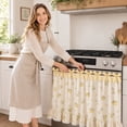 thumbnail image 2 of Farmhouse Floral Oven Curtain, Ruffle Trim with Ribbon Ties, Decorative Stove & Cabinet Dust Cover, Rustic Style Kitchen Decor for Cottage Home, 2 of 6
