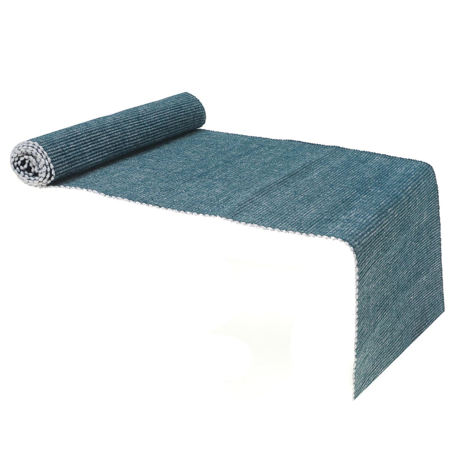 Chambray Ribbed Table Runner Denim Blue 13 X 54