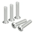 thumbnail image 1 of Unique Bargains M5x25mm Oval Head Phillips Machine Screws, 50 Pack 304 Stainless Steel Slightly Raised Countersunk Head Screws, 1 of 5