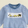 thumbnail image 4 of NOLDARES Toddler Infant Baby Boy Outfits 2 Piece Long Sleeve T Shirt Casual Joggers Pants Cartoon Print Clothes Clothing Set(Blue,18-24 M), 4 of 5