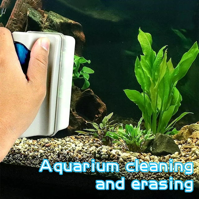 Iumwxz Kitchen Gadgets Aquarium Fish Tank Magnetic Clean Brush Glass Scraper Cleaner Scrubbers Kitchen Utensil Set Blue Plastic Magnet Holiday Travel