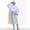 White, variant on Dpytoraw Durable Solid Color Fashionable EVA Outdoor Travel Portable Lengthening Hooded Raincoat