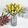 thumbnail image 5 of Tulip Themed Decorations Bouquet Garden Tulips Bulbs Flowers Tulips Artificial Flowers Valentine's Day Tulips for Lovers A Bouquet of Tulips Simulating Roses Yellow 11.8x15.74 Inch (1Pcs), 5 of 5