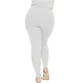 thumbnail image 3 of Stretch Is Comfort Women's Ribbed PS Full Length Leggings Heather Gray 3X, 3 of 6