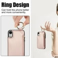 thumbnail image 6 of Dteck for iPhone XR Wallet Case, Flip Leather Case with RFID Blocking Card Holder Zipper Pocket, Ring Holder Kickstand Protective Folio Phone Cover for iPhone XR,Rosegold, 6 of 7