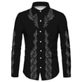 thumbnail image 1 of Camisa occidental para hombre con estampado floral, manga larga, botones, diseño moderno, estilo occidental, talla extra grande, 1 of 6