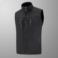 thumbnail image 3 of Bcfgryg Mens Thin Coat Pocket Solid Color Outdoor Vest Men's Vest, 3 of 3