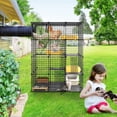 thumbnail image 5 of 4 Tier 55" Cat Cage Large Enclosures with Hammock Detachable Metal Wire Crate Kennels Indoor/Outdoor Small Animal House Fence for 1-4 Cats,DIY Pet Crate Playpen, 5 of 7